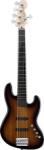 Squier Deluxe Jazz Bass Active V 5-String Bass (3 Tone Sunburst)
