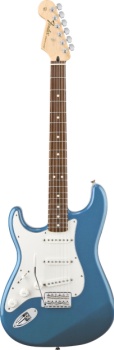 Fender Left-Handed Standard Stratocaster Electric Guitar (Lake Placid Blue Rosewood Fingerboard)
