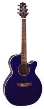 Takamine EG440C See Through Blue Quilt Top Acoustic Electric