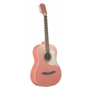 Johnson JG-100 Acoustic Guitar Pink