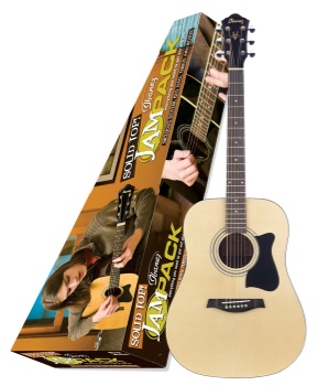 Ibanez Jam Pack Solid-Top Acoustic Guitar Pack (Natural High Gloss)