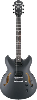 Ibanez AS73B Semi-Hollow Electric Guitar  (Black Flat)