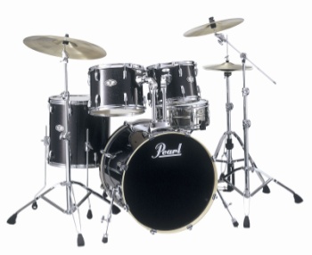 Pearl Vision 5 Piece Drum Set Black Sparkle