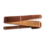 Taylor 2.5" Embroidered Suede Guitar Strap Honey