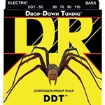 DR Strings DDT-50 Drop-Down Tuning Stainless Steel Bass Guitar Strings 50-110