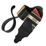 Franklin 3" Saddle Blanket/Suede Backing/Black Leather End Tab Guitar Strap