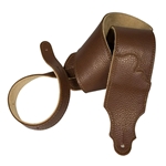 Franklin 3" Caramel Glove Leather/Gold Stitching Guitar Strap
