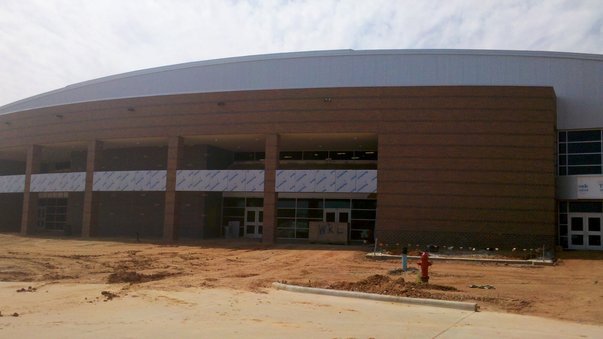 Outside of the new gym