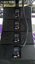 Back view of 4 cabinet line array