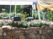 Speakers in garden 