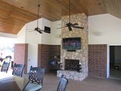 TV above the fireplace