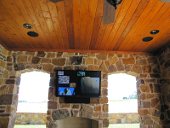 Outdoor patio w/TV & in-ceiling speakers installed 