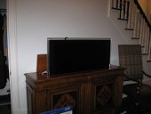 TV going into motorized video cabinet