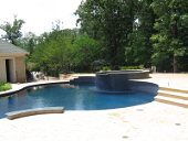 Speakers around pool area