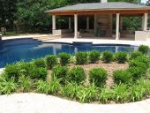 Speakers and TV in outdoor patio