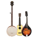 Ukes, Mandolins, Banjos