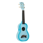 Makala Light Blue Burst Soprano Dolphin Ukuleles