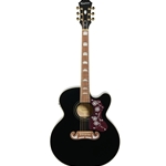 Epipone EJ-200SCE Acoustic Electric Guitar Black