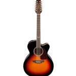 Takamine GJ72CE12 Jumbo 12 String Acoustic Electric Guitar, Brown Sunburst