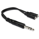 Hosa 1/4 in TRS to Dual 3.5 mm TRSF Y Cable