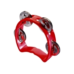 Stagg Plastic Cutaway Mini Tambourine With 4 Jingles Red