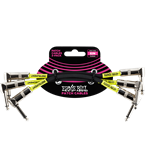 Ernie Ball 6" Angle Angle Patch Cable 3 Pack Black