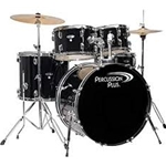 Percussion Plus 5-Piece Drum Set Black