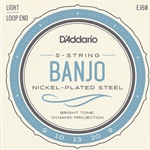 D'Addario EJ60 Nickel Wound 5-string Banjo Strings Set Regular