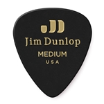 Dunlop Celluloid Black Picks Medium  12 Pack 483-03MD
