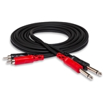 Hosa Dual 1/4 in TS to Dual RCA 1m Cable