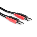 Hosa Dual 1/4 in TS 1/4 2m Cable