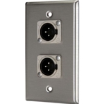 Rapcohorizon Dual Male XLR Wall Plate