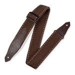 Levy 2" Heavy-weight Cotton Guitar Strap With Contrasting Woven Border, Cowboy Boot Design Embossed