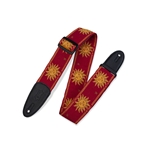 Levy 2" Sun Design Jacquard Weave Guitar Strap