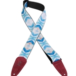 Levy 2" Sublimation Printed Guitar Strap With Tri-glide Adjustment And Suede Leather Ends