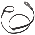 Levy's Black 3/8” Cotton Webbing, One Leather End, One Loop End Strap