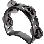 Stagg Plastic Cutaway Mini Tambourine With 4 Jingles Black