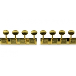 Kluson Oval Metal Button Tuners, 3 Per Side, Gibson Style, Gold (Type SD9005MG