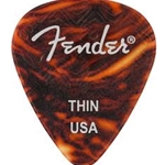 Fender 351 Shape, Tortoise Shell Picks Thin (6)