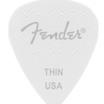 Fender Wavelength Celluloid Picks 351 Shape, White, Light 6 Pack