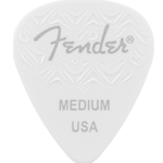 Fender Wavelength Celluloid Picks 351 Shape, White, Medium 6 Pack