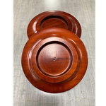 Wood Caster 5.5" Caster Cup Set / Dark Mahogany High Gloss