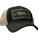 Taylor Trucker Cap Black Khaki Taylor Patch