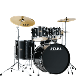 TAMA Imperialstar 5-Piece Complete Kit with Meinl HCS cymbals Hairline Black