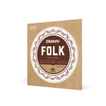 D'Addario Normal Tension Ball End, Silver-Wound/Clear Nylon, Folk Nylon Classical Guitar Strings