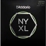 D'Addario NYXL45105 Nickel Wound  Light Top Med Bottom Bass Guitar Strings 45-105