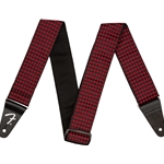 Fender Houndstooth Jacquard Guitar Strap Red