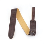 Martin Italian Leather, Suede Back, Brown Guitar Strap