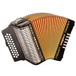 Hohner Corona II FBbEb Accordion Black Lacquered