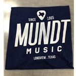 Mundt Music T-Shirt  Blue W/White Lettering Medium